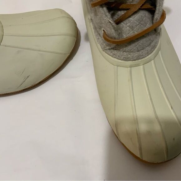 Sperry Duck Boots Women's Sz 7Shoes White Saltwater Emboss Wool Lined STS82473 - Picture 13 of 13